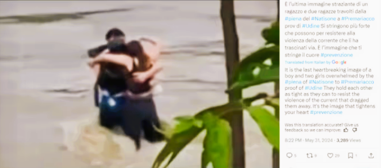 Unwettertragödie! 3 Menschen von Fluss mitgerissen, sie hielten sich noch aneinander fest!